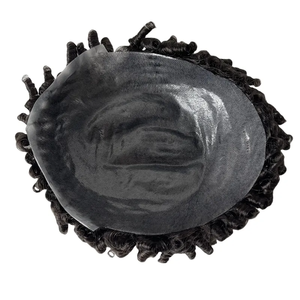 Peluca de Cabello Humano Remy Afro Rizado Africano de 15 mm <span class=keywords><strong>para</strong></span> Hombre, <span class=keywords><strong>con</strong></span> Base de PU de Piel Delgada, <span class=keywords><strong>para</strong></span> Pegar - Product Image 3