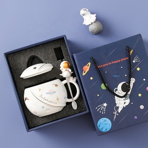 ชุดแก้วกาแฟเซรามิก,ชุดแก้วเซรามิกพร้อมกล่องของขวัญลายการ์ตูนจรวด - Product Image 4