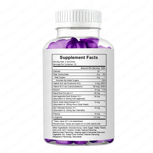 Gomitas de Rendimiento Masculino para Adultos de Marca Privada al por Mayor, Suplementos para Hombres y Mujeres, Apoyo Inmunológico con Beneficios Energéticos y Antioxidantes - Product Image 2