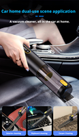 Aspirateur portable sans fil 3-en-1 18000Pa, mini, en ABS, design Cyberpunk, alimenté par batterie, sans balais, noir, OEM V23S 0.5L-1L 5+