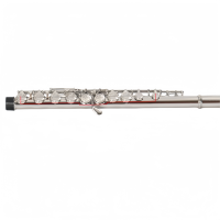 B Foot 17 Hole Flute C Key Closed Hole Nickel Plated Cupronickel Material Body C Tone Flute White Copper Woodwind Instrument