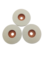 Disque de polissage moyen en feutre de laine de 125 mm, tampon abrasif fin pour acier inoxydable, métal, verre, meuleuse d'angle, marque OEM SHARPNESS