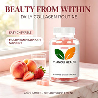 Gummies de Collagène Beauté GMP Véganes Sans Sucre Formule Soutien Nutritionnel Peau Cheveux Ongles OEM ODM Vente en Gros