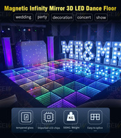 Prix d'usine 3d infinity miroir vidéo lumière led piste de danse magnétique