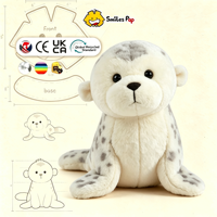 Peluche personnalisée de haute qualité, très demandée, avec sceau personnalisé, mascotte OEM, cadeau promotionnel, cadeau d'anniversaire personnalisé, populaire, certifiée CE