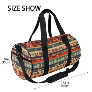 Sac de voyage week-end imperméable avec logo personnalisé, motif tribal aztèque indien bohème, sac de sport, sac de voyage pour femme - Product Image 4