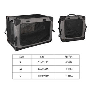 Seyahat açık araba taşıma katlanabilir ve katlanabilir köpek sandık kafes örgü pencere - Product Image 6