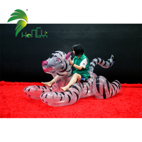 Jouet gonflable transparent Hongyi en forme de tigre, animaux gonflables personnalisés, tigre transparent blanc gonflable