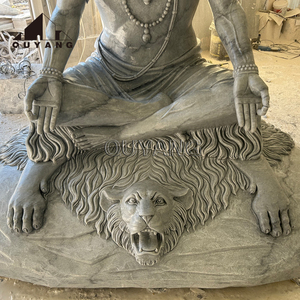 QUYANG extérieur indien religieux pierre naturelle sculpture dieu hindou marbre seigneur Shiva Statue dieu de la <span class=keywords><strong>destruction</strong></span> - Product Image 5