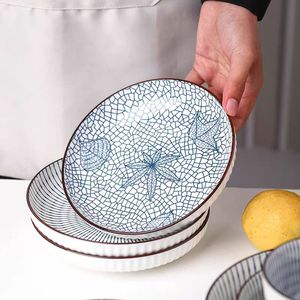 Assiettes à riz japonaises en céramique de <span class=keywords><strong>8</strong></span> pouces en gros, personnalisables avec logo, écologiques et à motifs pour la cuisine domestique - Product Image 6