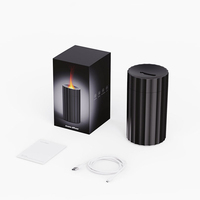 Nouveau design diffuseur d'huiles essentielles flamme pour voiture, 7 couleurs LED changeantes, mini diffuseur ultrasonique à brume froide pour hôtel et maison