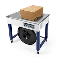 Machine à cerclage automatique de bureau à soudage à chaud électrique pour pneus, barils, tuyaux en acier, bande en PP, applications alimentaires