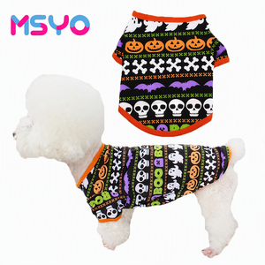MSYO XS Traje de Perro de Halloween Divertido Patrón Sólido Murciélago Calavera Fantasma Festival Desgaste Abrigo de Poliéster Transpirable PARA LA Temporada de Invierno - Product Image 1