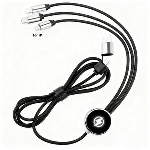 Promotional Gift Custom Glow Logo Light up Multi Ports Phone <b>Usb</b> 3 in 1 Led Charging <b>Cable</b> - Product Image 1