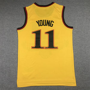 Tenues de basketball américaines brodées les plus populaires # 11 <span class=keywords><strong>Maillot</strong></span> des Hawks d'Atlanta pour jeunes hommes <span class=keywords><strong>Trae</strong></span> <span class=keywords><strong>Young</strong></span> - Product Image 1