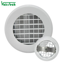 Alimentation et retour d'air en aluminium rond à double déflexion réglable avec amortisseur pour la grille de ventilation