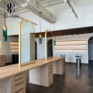 Vente en gros d'usine, station de maquillage avec miroir, salons de beauté, salons de coiffure, <span class=keywords><strong>coiffeuse</strong></span> avec miroir cintré, table de maquillage de salon - Product Image 5