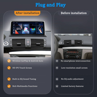 Navigation Carplay LELV Système Linux pour BMW Série 1 E81 E82 E87 E88 Lecteur Vidéo 10,25 Pouces 2004-2011 Android Auto