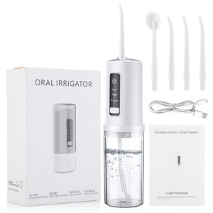 Precio de fábrica Irrigador oral IPX5 Impermeable Recargable 4 cabezales de pulverización Portátil 3 modos Limpiador de dientes de agua inalámbrico - Product Image 6