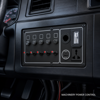 Panneau de commutation 5 voies 12V/24V avec fusibles, USB 30W PD3.0 QC3.0, voltmètre, prise DC, connecteur Anderson et prise AC DAMAVO