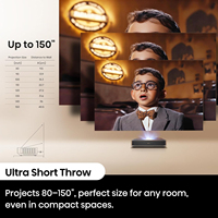 Global Hisense PT1 Ultra-Kurzdistanz-Dreifach-Laser-Projektor 4K UHD, Google TV 80'' - 150'' 2500 Lumen Dolby Vision 3D-Projektor