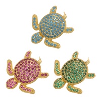 Jinyuan 19x21mm Cristal Petit Animal Tortue Connecteur pour Femmes DIY Bracelet Fait Main Collier Bijoux Accessoires
