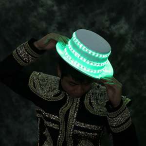 Sombrero LED Brillante Recargable para Bailarines de Fiesta, Sombrero LED de Moda al por Mayor para Graduación, Día de San Valentín, Navidad - Product Image 5