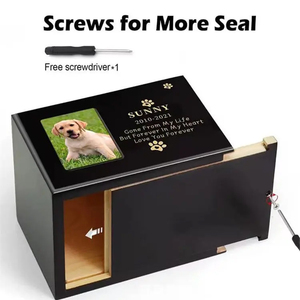 <span class=keywords><strong>Cercueil</strong></span> <span class=keywords><strong>pour</strong></span> animaux de compagnie en bois massif de style européen avec plateau intérieur amovible <span class=keywords><strong>pour</strong></span> petits chiens et chats – Cérémonie funéraire commémorative - Product Image 2