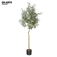 Arbre d'olivier artificiel de haute qualité, plantes décoratives, tronc en bois pour salon