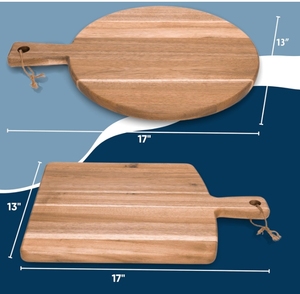 Planches à découper réutilisables en acacia et noyer <span class=keywords><strong>noir</strong></span>, modernes et élégantes, épaisseur 1,5 cm, pour cuisine personnalisée - Product Image 3
