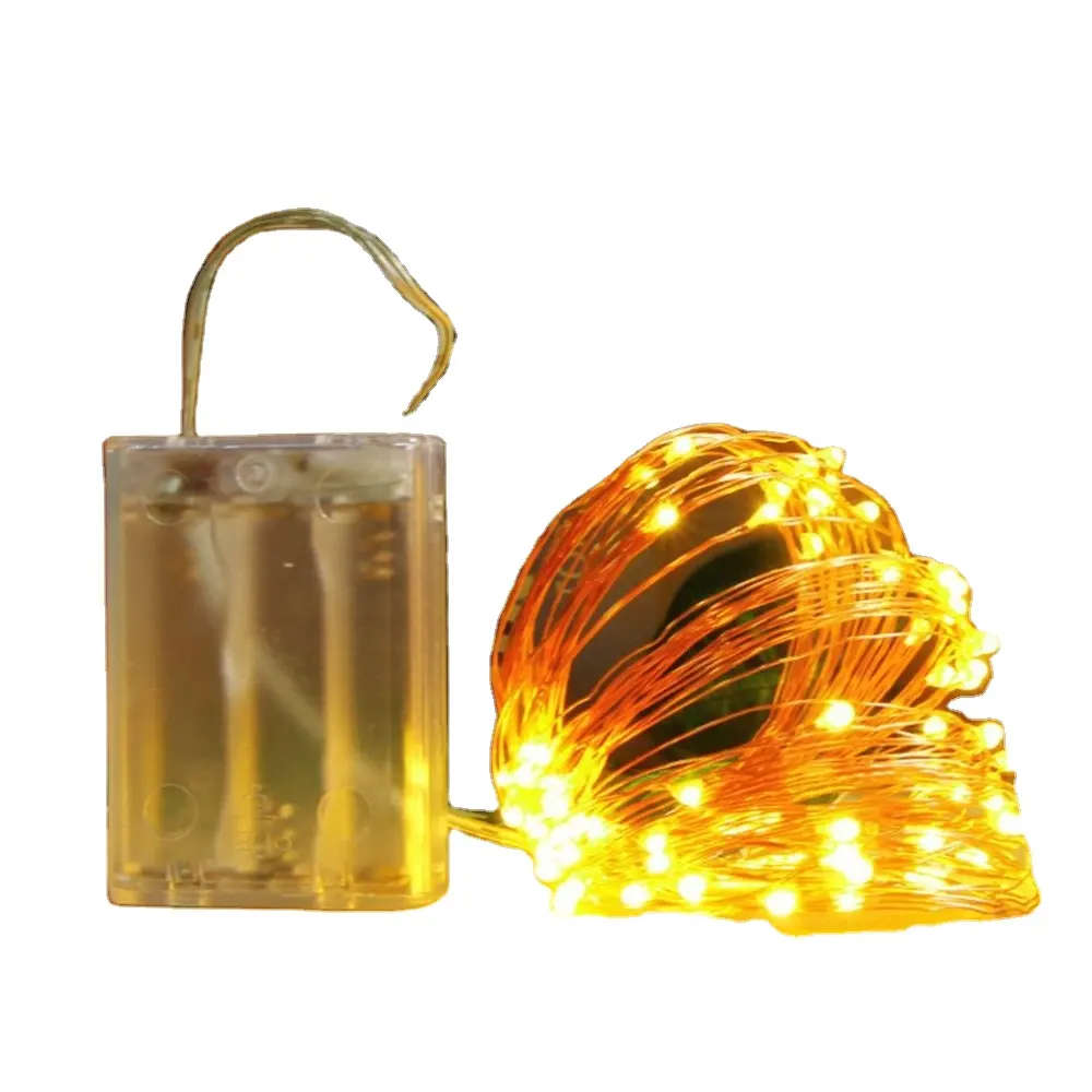 High Quality 20/30/50 Christmas Mini Copper LED String Copper Wire Fairy Lights Battery Powered Waterproof Decor