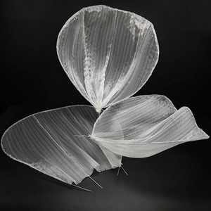 Flower Design Wedding Giant Ruffled <strong>Organza</strong> Large Petal Lace <strong>Fabric</strong> Wedding Photography Stage Background Decoration - Product Image 4