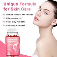 Bonbons Gommeux Tendres OEM OEM Éclaircissant la Peau, Glutathion Anti-Âge Antioxydant, Collagène Biotine Vitamines pour la Peau