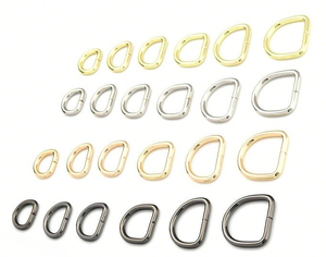 Nhà Máy Trực Tiếp Mới Nhất Phong Cách Ánh Sáng Vàng Nửa Vòng Tròn D-Ring Khóa Kẽm Hợp Kim Kim Loại D-Ring - Product Image 6