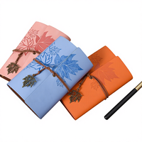 Carnet à spirales A5A6A7 en PU, reliure à feuilles mobiles, journal gaufré, marque-page en métal, cadeau, carnet de notes, logo personnalisable, promotion