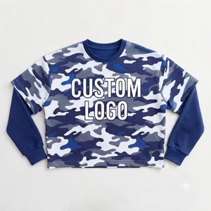 Camiseta Personalizada de Manga Larga, Estilo Urbano Deportivo, Color Negro, Talla Grande, para Hombre - Product Image 3