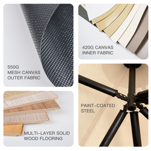 大型プロジェクト向け高品質大型グランピングテント、リビングルーム1室、ベッドルーム2室、屋外高級ストレッチテント - Product Image 5