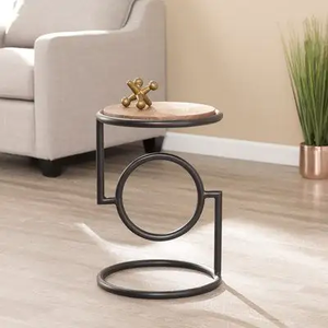 Nordic Round <b>Marble</b> Texture <b>Side</b> <b>Table</b> Luxury Modern Gold Metal Coffee <b>Table</b> for Living Room Kitchen Hotel & Outdoor on Sale! - Product Image 2