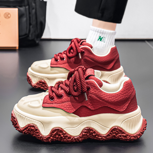 Nouvelles Chaussures de Sport Respirantes en Cuir pour Hommes et Femmes 2025 – Baskets Tendance à Semelle Épaisse pour Jeunes, Chaussures Décontractées de Course Style « Dad Shoes » - Product Image 3