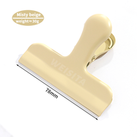 Pince à billets en acier inoxydable OEM personnalisée de 78 mm, pince à papier colorée pour menu de restaurant, café, reçu, support d'affichage de bureau
