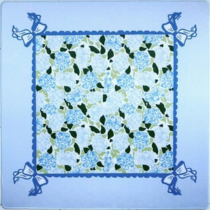 07 Fresh French Hydrangea Mahjong <b>Table</b> <b>Mat</b> Thickened Silent Home Entertainment Non-slip <b>Table</b> <b>Mat</b> - Product Image 1