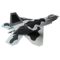 Modèle d'avion de chasse et de transport F22 à l'échelle 1:1 simulant un grand bombardier militaire en métal