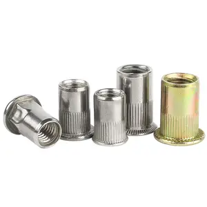 Rivet Nut/Rivnut Flat Head Metric rivet nut threaded inserts nutsert countersunk head splied m5 m6 m8 riveting nut Made in China