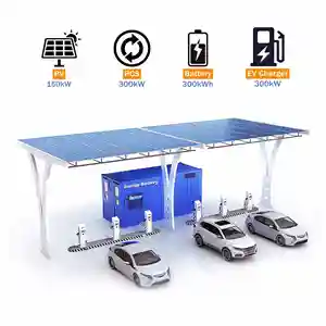 CCS2 500KVA 600KVA 800KVA 1000KVA Electric Car Charger With Solar Power Station 1MW 3MW Floor-Mounted DV EV Charging Stations