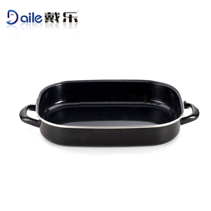 Custom Non-Stick Double Ear Red Rectangle Eco-Friendly Oven Safe Enamel Baking Pan for Au <strong>Gratin</strong> <strong>Dishes</strong> and Cake - Product Image 4