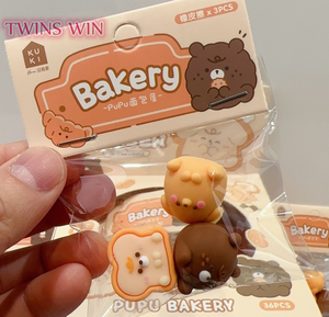 Dễ thương foodie gia đình tẩy thiết lập <span class=keywords><strong>3D</strong></span> không lắp ráp ba chiều Gấu trúc đỏ Tẩy 3 Bộ sạch eraser801 - Product Image 5