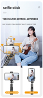 Perche à Selfie trépied perche à Selfie extensible avec télécommande sans fil