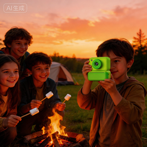 Mini appareil photo instantané pour enfants CCD, vidéo Full HD, grand angle 120°, vlog, photos, matériau ABS sûr, mémoire intégrée 128 Go - Product Image 3