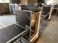 Estuche de Herramientas ATA de 20U para Rack/Transporte con Tapa Inclinada para Mezclador y Dos Mesas de Trabajo para DJ