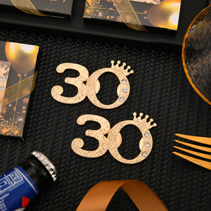 <span class=keywords><strong>30</strong></span> apribottiglie per 30th Birthday Party Favors 30th Anniversary Party Return Gifts/Gold and Black Theme Party Decoration - Product Image 5
